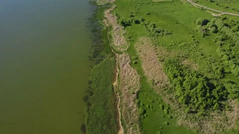 A large lake with a drone Stock Footage 237117053