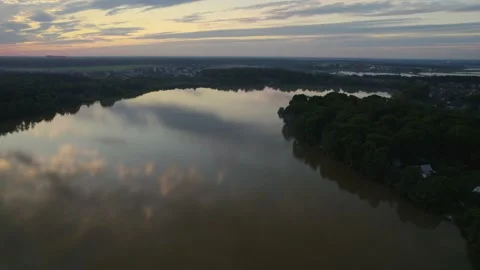 A large lake with a drone Stock Footage 237117058