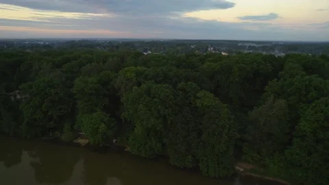 A large lake with a drone Stock Footage 237117060