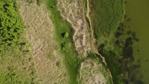 A large lake with a drone Stock Footage 237885592