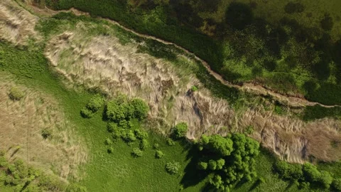 A large lake with a drone Stock Footage 237885610