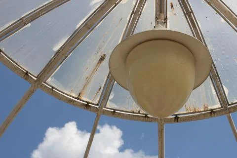 Large lamp in the dome of the sky Stock Photos