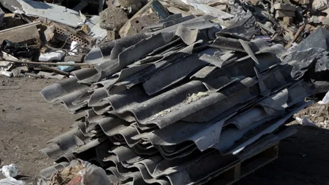Large landfill dump of construction waste Stock Footage 308595849