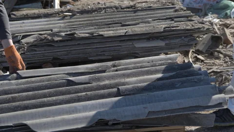 Large landfill dump of construction waste Stock Footage 308596326