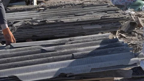 Large landfill dump of construction waste 스톡 동영상 334040345
