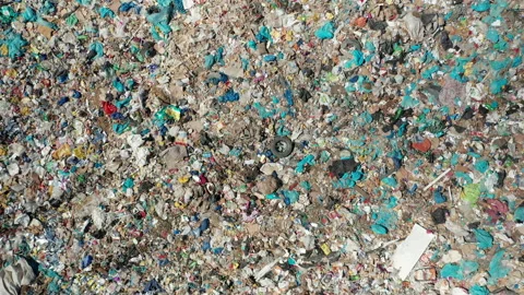 A large landfill seen from above Stock Footage 164528966