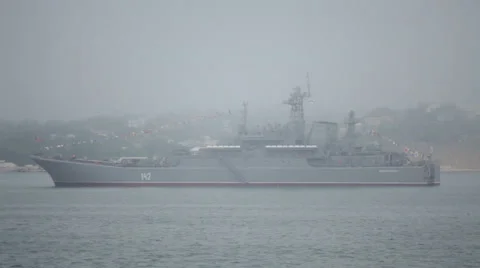 Large landing ship. Stock Footage 23276302