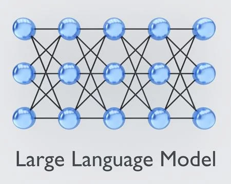 Large Language Model concept Illustrazione stock