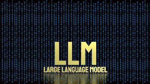 Large Language Model LLM Artificial Intelligence Concept With Binary Code B.. 스톡 사진