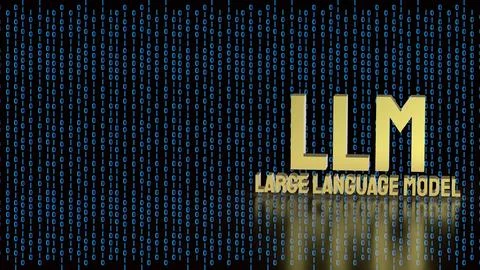 Large Language Model LLM Artificial Intelligence Concept With Binary Code B.. 写真素材