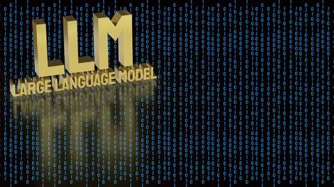 Large Language Model LLM Artificial Intelligence Concept With Binary Code B.. Stock Photos