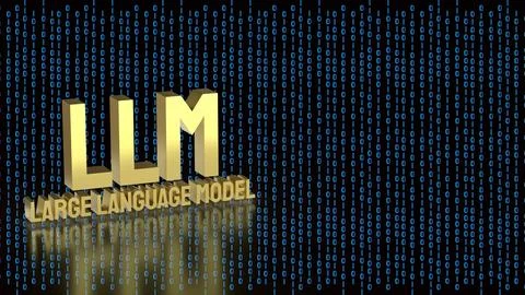 Large Language Model LLM Artificial Intelligence Concept With Binary Code B.. 库存照片