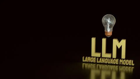 Large Language Model LLM Innovation Concept With Light Bulb And Artificial .. 스톡 사진