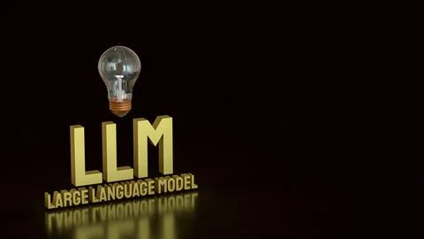 Large Language Model LLM Innovation Concept With Light Bulb And Artificial .. 스톡 사진