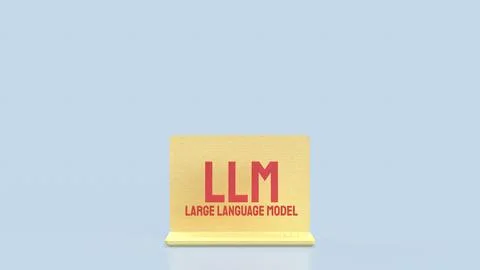 Large Language Model LLM Technology Concept Displayed On Laptop Screen With.. 写真素材