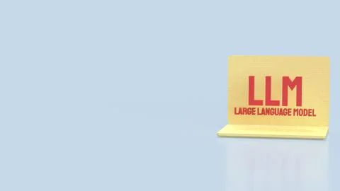 Large Language Model LLM Technology Concept Displayed On Laptop Screen With.. 写真素材