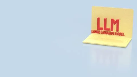 Large Language Model LLM Technology Concept Displayed On Laptop Screen With.. 写真素材