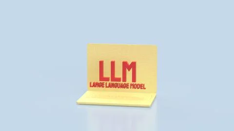 Large Language Model LLM Technology Concept Displayed On Laptop Screen With.. 스톡 사진