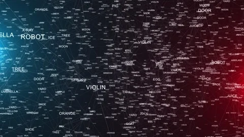 Large language model text generation deep learning word training Stock Footage 288906018