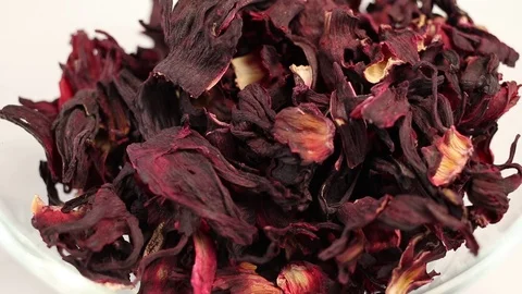 Large leaves of Hibiscus tea Stock Footage 123526647