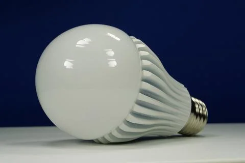 Large LED lamp with E27 socket ready for product catalog and marketing visual Stock Photos