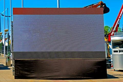 Large led matrix display with dot pixel graphic outside Fotos de archivo