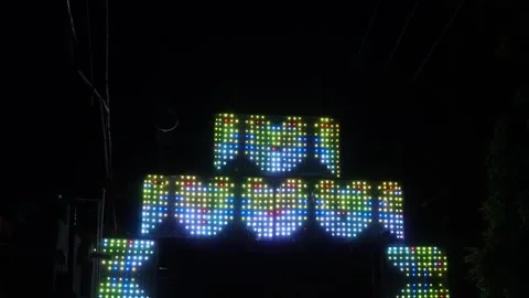 Large LED Matrix Display Performing Stock-Footage 326350936