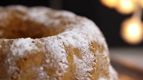 Large lemon muffin rotates clockwise Stock Footage 122911492