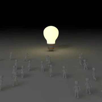 The large light bulb Stock Illustration