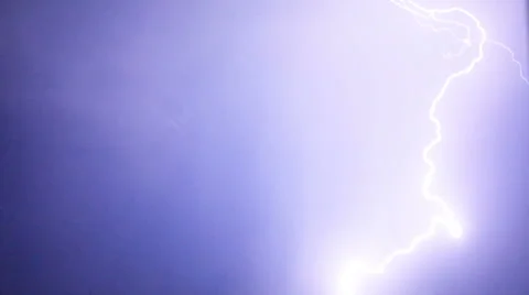 Large lightning bolts crossing night sky, violent thunderstorm, natural disaster Video stock 65766786