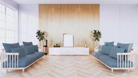 Large living room with grey sofas on both sides, in the middle there is a cab 스톡 일러스트