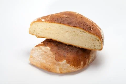 Large loaves of bread traditionally roasted Stock Photos