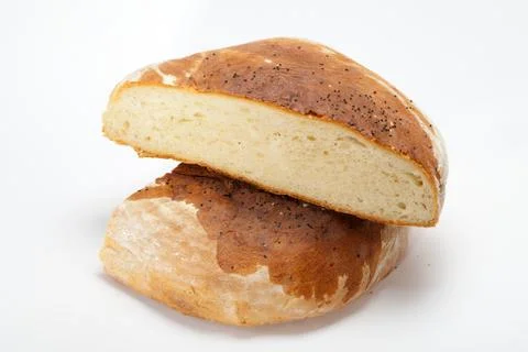 Large loaves of bread traditionally roasted Stock Photos