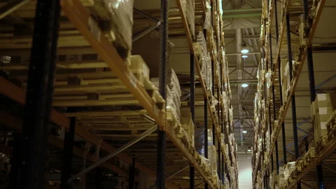 Large logistics warehouse. Stock Footage 98090889