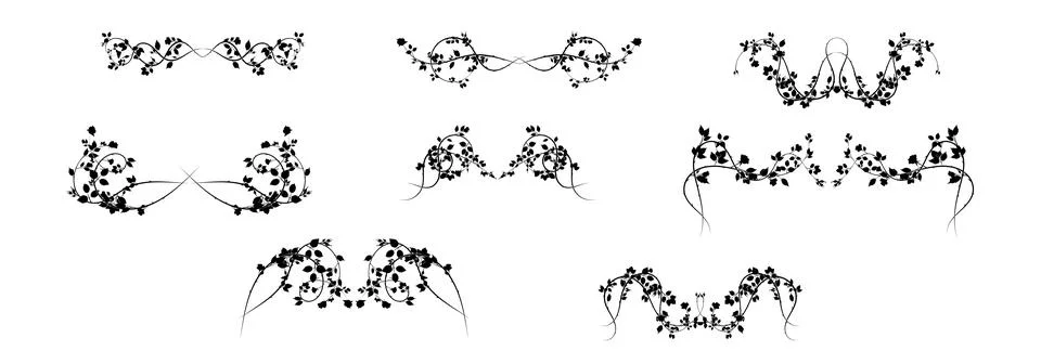Large long rose elements for presentation vector 스톡 일러스트