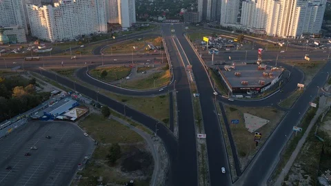 A large long train on a highway Stock Footage 129233187