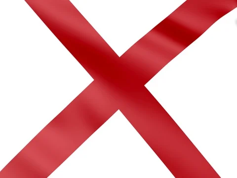 Large Looping Animated Flag of Alabama Stock Footage 72973712