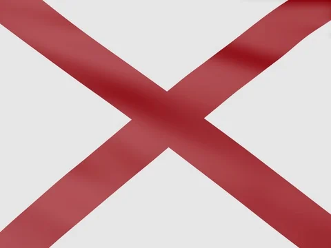 Large Looping Animated Flag of Alabama Stock Footage 73359315