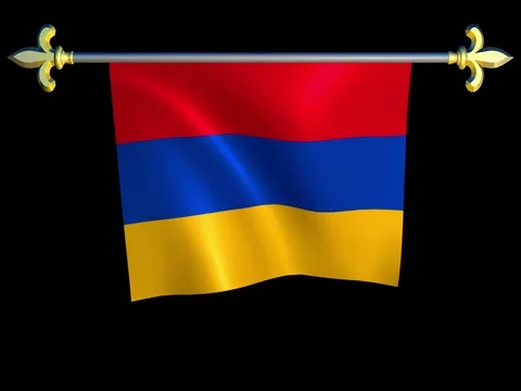 Large Looping Animated Flag of Armenia Stock Footage 73792892