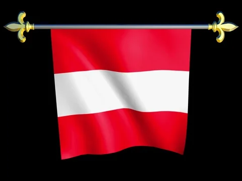 Large Looping Animated Flag of Austria Stock Footage 73793358