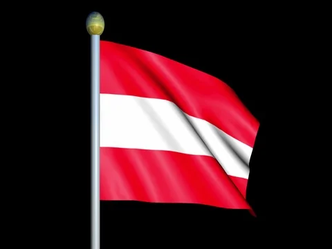 Large Looping Animated Flag of Austria Stock Footage 73793466