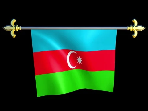 Large Looping Animated Flag of Azerbaijan Stock Footage 73793963