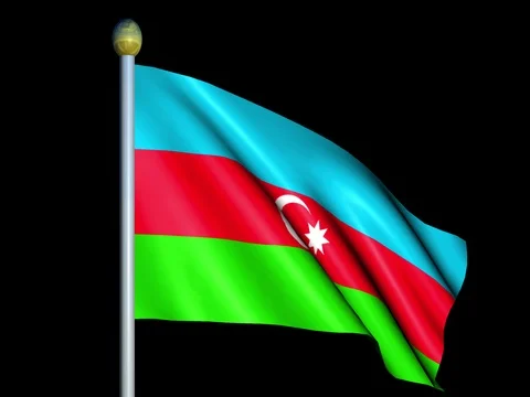 Large Looping Animated Flag of Azerbaijan Stock Footage 73794198