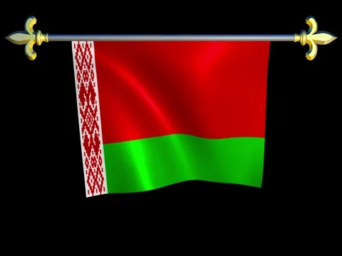 Large Looping Animated Flag of Belarus Stock Footage 73808571