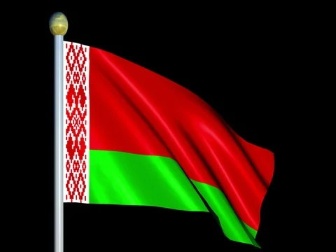 Large Looping Animated Flag of Belarus Stock Footage 73809248