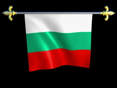 Large Looping Animated Flag of Bulgaria Stock Footage 73827577