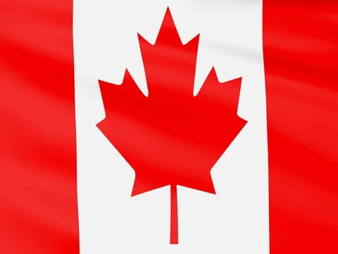 Large Looping Animated Flag of Canada Stock Footage 73254398