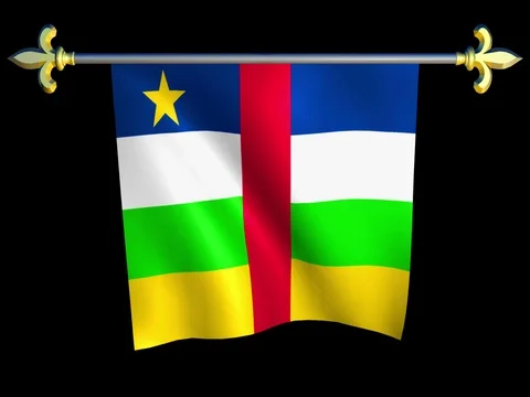 Large Looping Animated Flag of Central African Republic Stock Footage 73828977
