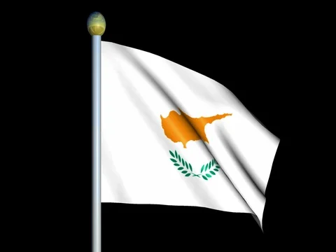 Large Looping Animated Flag of Cyprus Stock Footage 73894847