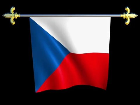 Large Looping Animated Flag of Czech Republic Stock Footage 73895059